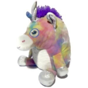 Hug Fun Unicorn Plush 16 Inches Tall With Halo Winking Eyes Pink Pastels